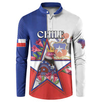 Personalized Chile Button Sweatshirt Andean Condor With Chilean Bellflower - Wonder Print Shop