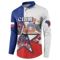 Personalized Chile Button Sweatshirt Andean Condor With Chilean Bellflower - Wonder Print Shop