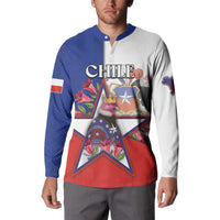 Personalized Chile Button Sweatshirt Andean Condor With Chilean Bellflower - Wonder Print Shop