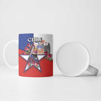 Chile Ceramic Mug Andean Condor With Chilean Bellflower - Wonder Print Shop