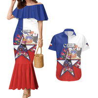 Personalized Chile Couples Matching Mermaid Dress and Hawaiian Shirt Andean Condor With Chilean Bellflower - Wonder Print Shop