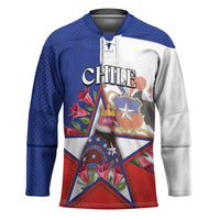 Personalized Chile Hockey Jersey Andean Condor With Chilean Bellflower - Wonder Print Shop