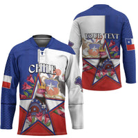 Personalized Chile Hockey Jersey Andean Condor With Chilean Bellflower - Wonder Print Shop