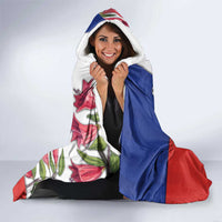 Chile Hooded Blanket Andean Condor With Chilean Bellflower - Wonder Print Shop