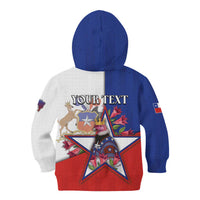 Personalized Chile Kid Hoodie Andean Condor With Chilean Bellflower - Wonder Print Shop