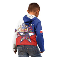 Personalized Chile Kid Hoodie Andean Condor With Chilean Bellflower - Wonder Print Shop