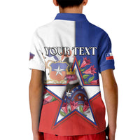 Personalized Chile Kid Polo Shirt Andean Condor With Chilean Bellflower - Wonder Print Shop
