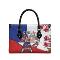 Chile Leather Bag Andean Condor With Chilean Bellflower - Wonder Print Shop