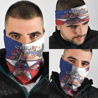 Chile Neck Gaiter Andean Condor With Chilean Bellflower - Wonder Print Shop