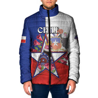 Personalized Chile Padded Jacket Andean Condor With Chilean Bellflower - Wonder Print Shop