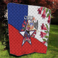 Chile Quilt Andean Condor With Chilean Bellflower - Wonder Print Shop