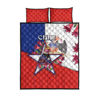 Chile Quilt Bed Set Andean Condor With Chilean Bellflower - Wonder Print Shop