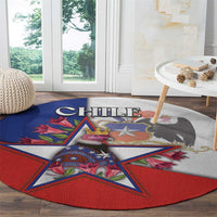 Chile Round Carpet Andean Condor With Chilean Bellflower - Wonder Print Shop
