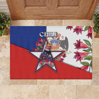 Chile Rubber Doormat Andean Condor With Chilean Bellflower - Wonder Print Shop