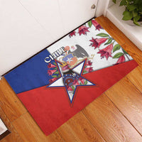 Chile Rubber Doormat Andean Condor With Chilean Bellflower - Wonder Print Shop