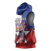 Personalized Chile Sleeveless Hoodie Andean Condor With Chilean Bellflower - Wonder Print Shop