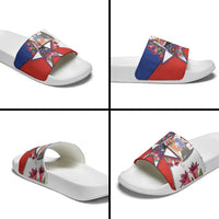 Chile Slide Sandals Andean Condor With Chilean Bellflower - Wonder Print Shop
