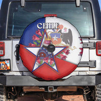 Chile Spare Tire Cover Andean Condor With Chilean Bellflower - Wonder Print Shop