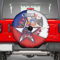 Chile Spare Tire Cover Andean Condor With Chilean Bellflower - Wonder Print Shop