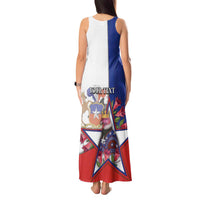 Personalized Chile Tank Maxi Dress Andean Condor With Chilean Bellflower - Wonder Print Shop