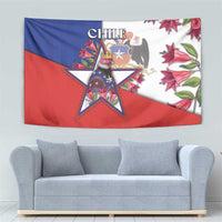 Chile Tapestry Andean Condor With Chilean Bellflower - Wonder Print Shop