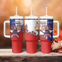 Personalized Chile Tumbler With Handle Andean Condor With Chilean Bellflower - Wonder Print Shop