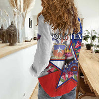 Personalized Chile Women Casual Shirt Andean Condor With Chilean Bellflower - Wonder Print Shop