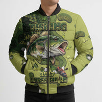 Personalized Fishing Bomber Puffer Jacket Reely Lures Me In - Wonder Print Shop