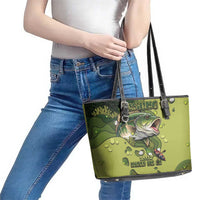 Fishing Leather Tote Bag Reely Lures Me In - Wonder Print Shop