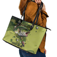 Fishing Leather Tote Bag Reely Lures Me In - Wonder Print Shop