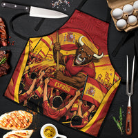 Spain Football Apron Raging Bull Golden Trophy Fans Banner
