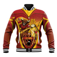Custom Spain Football Baseball Jacket Raging Bull Golden Trophy Fans Banner