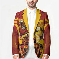 Custom Spain Football Blazer Raging Bull Golden Trophy Fans Banner
