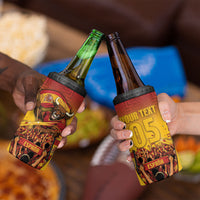 Custom Spain Football 4 in 1 Can Cooler Tumbler Raging Bull Golden Trophy Fans Banner