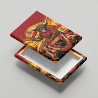 Spain Football Canvas Wall Art Raging Bull Golden Trophy Fans Banner