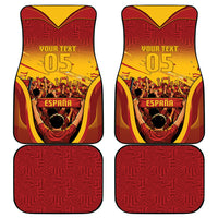 Custom Spain Football Car Mats Raging Bull Golden Trophy Fans Banner