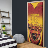 Custom Spain Football Door Cover Raging Bull Golden Trophy Fans Banner