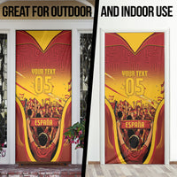 Custom Spain Football Door Cover Raging Bull Golden Trophy Fans Banner