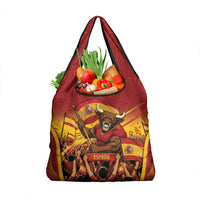 Spain Football Grocery Bag Raging Bull Golden Trophy Fans Banner
