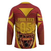 Custom Spain Football Hockey Jersey Raging Bull Golden Trophy Fans Banner
