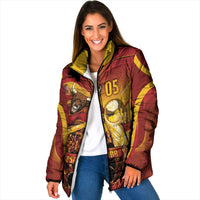 Custom Spain Football Padded Jacket Raging Bull Golden Trophy Fans Banner