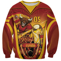 Custom Spain Football Sweatshirt Raging Bull Golden Trophy Fans Banner