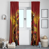 Spain Football Window Curtain Raging Bull Golden Trophy Fans Banner