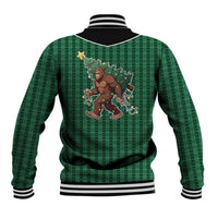 Western Yoke Baseball Jacket Bigfoot Xmas Cowboy Style - Wonder Print Shop