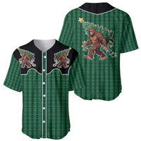 Western Yoke Baseball Jersey Bigfoot Xmas Cowboy Style - Wonder Print Shop