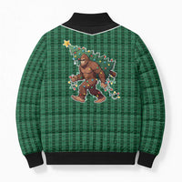 Western Yoke Bomber Puffer Jacket Bigfoot Xmas Cowboy Style - Wonder Print Shop