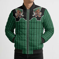 Western Yoke Bomber Puffer Jacket Bigfoot Xmas Cowboy Style - Wonder Print Shop