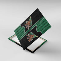 Western Yoke Canvas Wall Art Bigfoot Xmas Cowboy Style - Wonder Print Shop