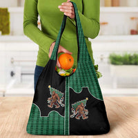 Western Yoke Grocery Bag Bigfoot Xmas Cowboy Style - Wonder Print Shop