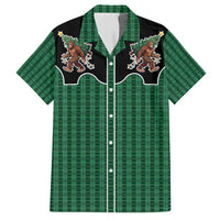Western Yoke Hawaiian Shirt Bigfoot Xmas Cowboy Style - Wonder Print Shop
